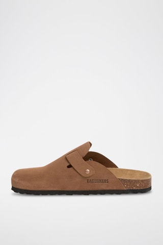 Sabot in pelle scamosciata - Marrone