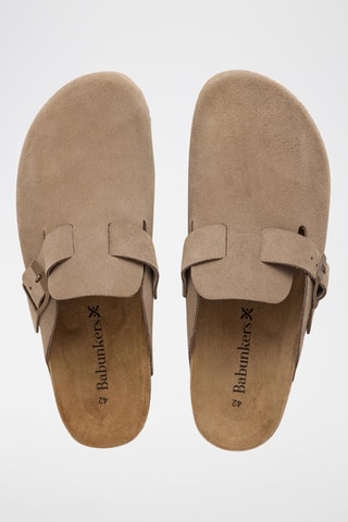 Sabot in pelle scamosciata - Marrone