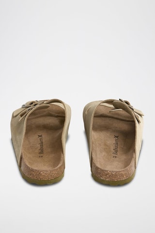 Ciabatte in pelle scamosciata - Taupe