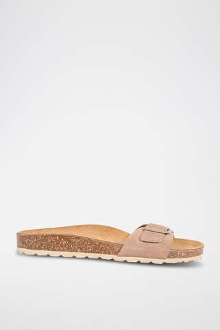 Ciabatte in pelle scamosciata Kloe - Marrone