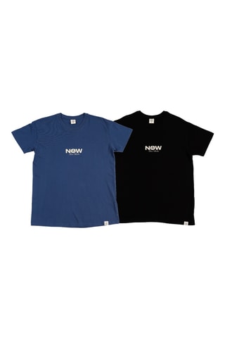 2 T-shirts regular - Blauw en zwart