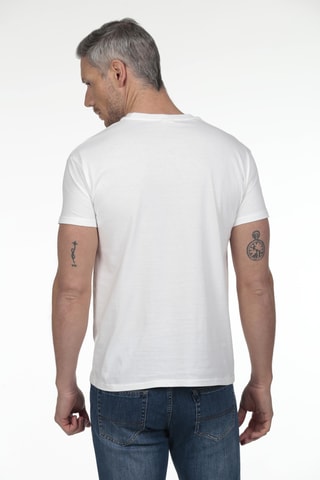 2 T-shirts regular - Wit en blauw