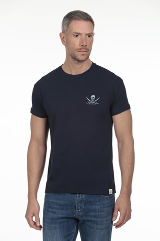 2 T-shirts regular - Marineblauw en grijs