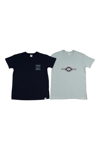 2 T-shirts regular - Marineblauw