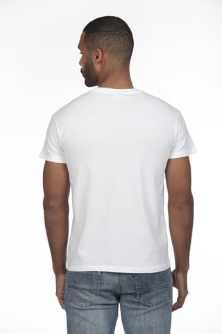2 T-shirts regular - Wit en marineblauw