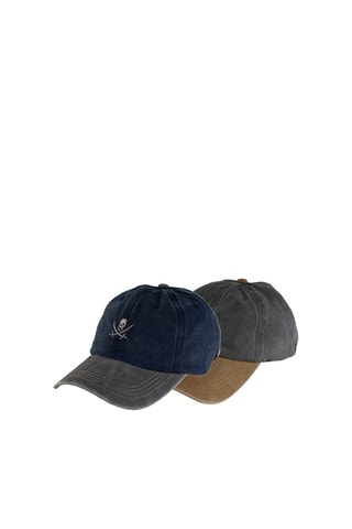 2 casquettes en jean - Gris