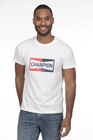 2 T-shirts regular - Wit en blauw