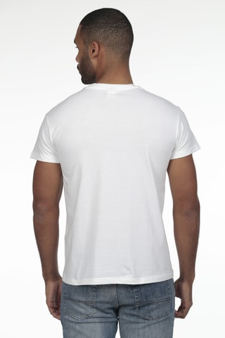 2 T-shirts regular - Wit en blauw