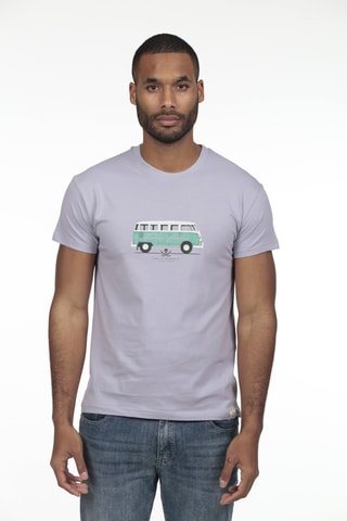 2 T-shirts regular - Koraalrood en grijs