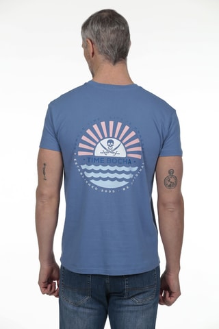 2 T-shirts regular - Wit en blauw