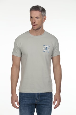 T-shirt regular - Cinzento