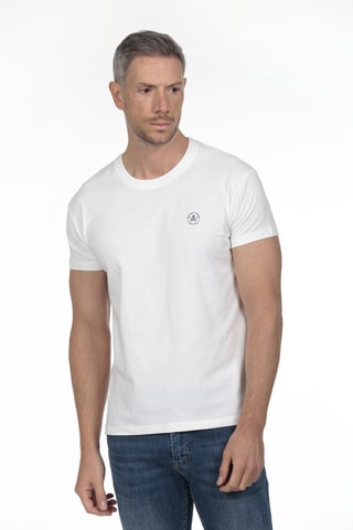 2 T-shirts regular - Wit en grijs