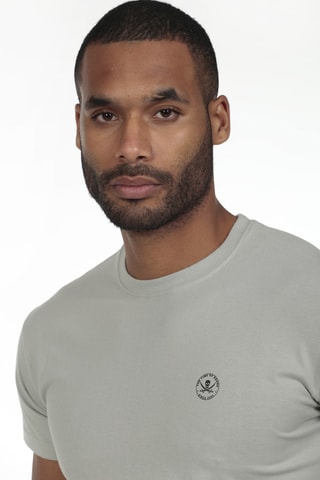 2 T-shirts regular - Blauw en grijs
