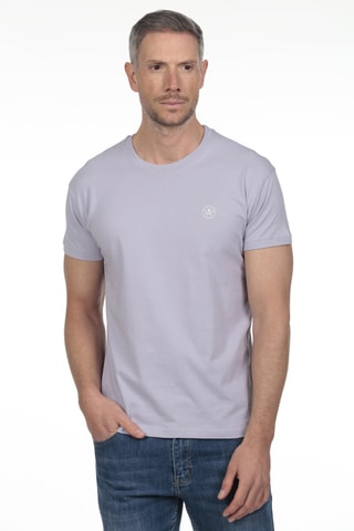 2 T-shirts regular - Blauw, grijs en lichtgeel