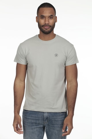 2 T-shirts regular - Blauw, grijs en lichtgeel