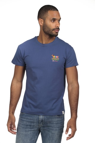 2 T-shirts regular - Blauw en lichtgroen