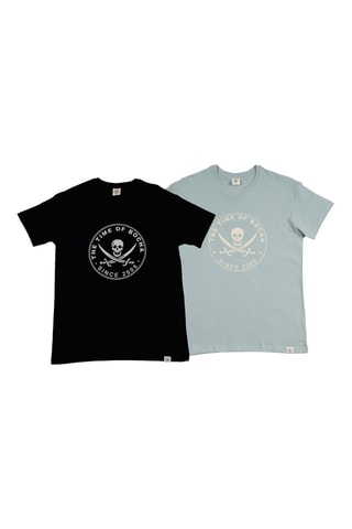 2 T-shirts regular - Zwart