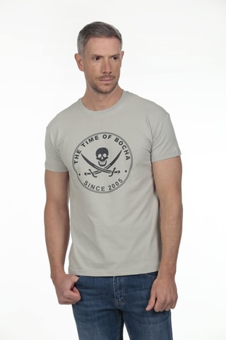 T-shirt regular - Cinzento