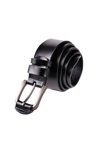 Cintura in pelle - Nero