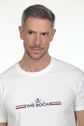 2 T-shirts regular - Blauw en wit