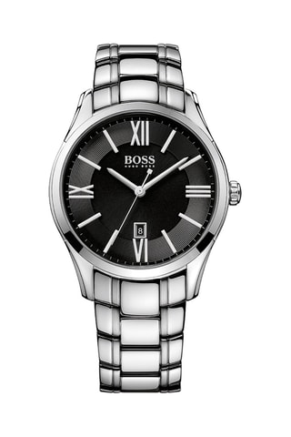 Reloj de cuarzo de acero Ambassador -
Plateado y negro