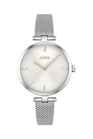 Reloj de cuarzo de acero - Plateado
