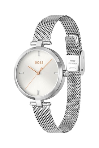 Reloj de cuarzo de acero - Plateado