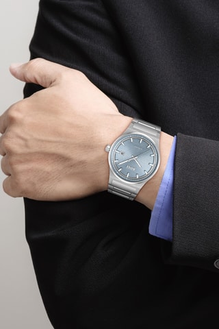 Reloj automático de acero - Plateado