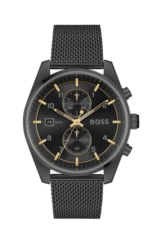 Reloj de cuarzo de acero - Cronógrafo - Negro