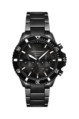 Reloj de cuarzo de cerámica - Cronógrafo - Negro