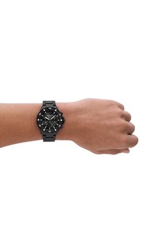 Reloj de cuarzo de cerámica - Cronógrafo - Negro