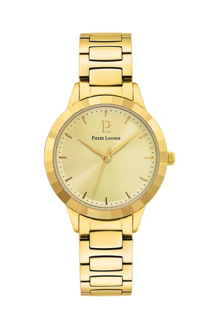 Reloj de cuarzo bañado en oro amarillo