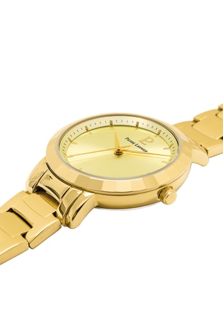 Reloj de cuarzo bañado en oro amarillo