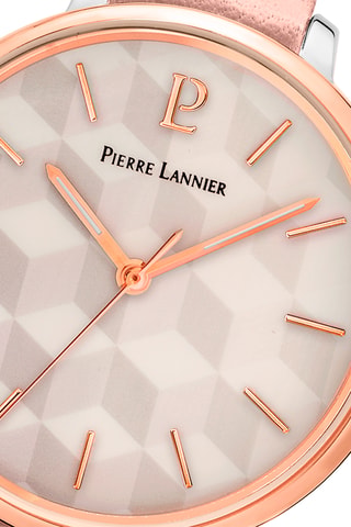 Reloj de cuarzo de piel - Rosa y rosa dorado