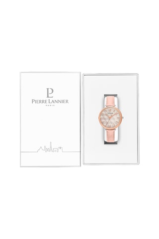 Reloj de cuarzo de piel - Rosa y rosa dorado