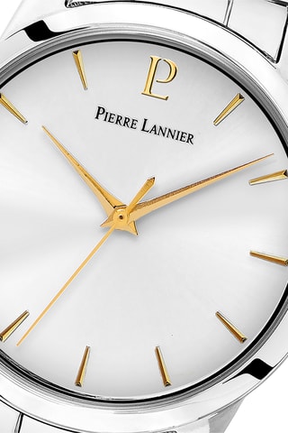 Reloj de cuarzo de acero - Plateado y blanco
