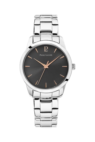 Reloj de cuarzo de acero - Plateado y negro