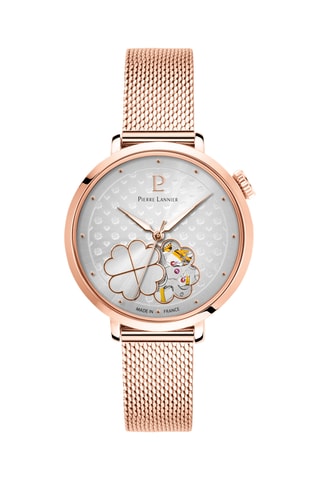 Reloj automático de acero - Rosa dorado y plateado