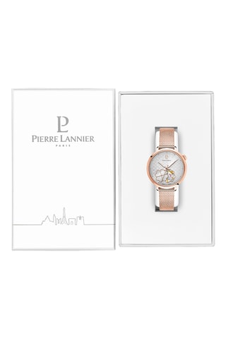 Reloj automático de acero - Rosa dorado y plateado