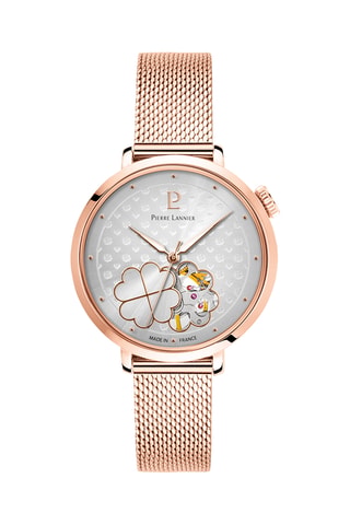 Reloj automático de acero - Rosa dorado y plateado