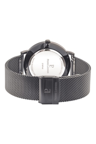 Reloj de cuarzo de acero - Gris y marrón