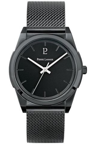 Reloj de cuarzo de acero Candide - Negro