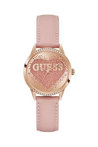 Reloj de cuarzo de piel - Rosa y rosa dorado
