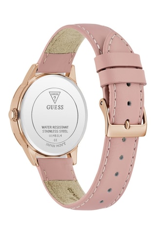 Reloj de cuarzo de piel - Rosa y rosa dorado