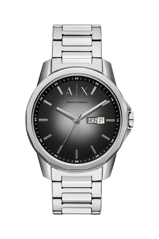 Reloj de cuarzo de acero Banks - Plateado
