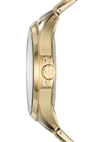 Reloj de cuarzo de acero - Dorado - Cronógrafo