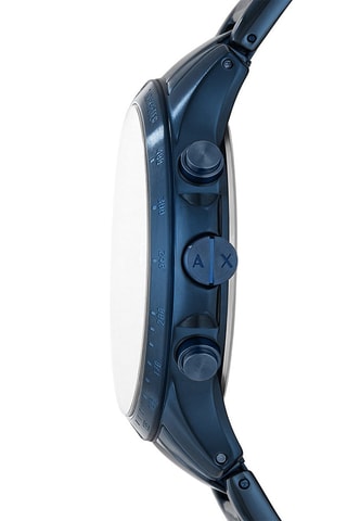 Reloj de cuarzo de acero - Azul - Cronógrafo