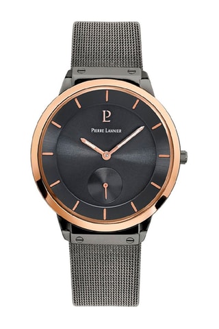 Reloj de cuarzo de acero Dandy - Plateado y rosa dorado