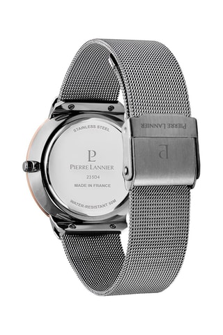 Reloj de cuarzo de acero Dandy - Plateado y rosa dorado