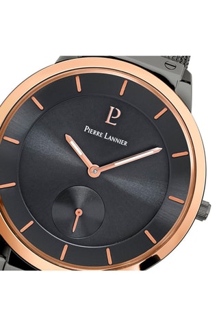 Reloj de cuarzo de acero Dandy - Plateado y rosa dorado
